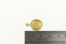 Load image into Gallery viewer, 14K Solid 24k Gold Israel Wreath Trim Vintage Charm/Pendant Yellow Gold