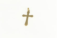Load image into Gallery viewer, 14K Diamond Cross Christian Faith Classic Vintage Pendant Yellow Gold
