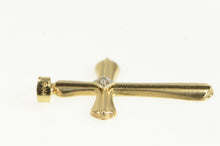 Load image into Gallery viewer, 14K Diamond Cross Christian Faith Classic Vintage Pendant Yellow Gold