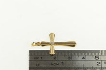 Load image into Gallery viewer, 14K Diamond Cross Christian Faith Classic Vintage Pendant Yellow Gold
