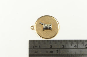 14K Mortar Pestle Pharmacist Doctor Nurse Health Charm/Pendant Yellow Gold