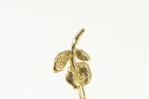 14K Flower Rose Nature Motif Romantic Charm/Pendant Yellow Gold