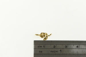14K Flower Rose Nature Motif Romantic Charm/Pendant Yellow Gold