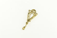 Load image into Gallery viewer, 14K Victorian Ornate Filigree Drop Diamond Pendant Yellow Gold