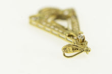 Load image into Gallery viewer, 14K Victorian Ornate Filigree Drop Diamond Pendant Yellow Gold