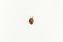 Load image into Gallery viewer, 14K Oval Garnet Solitaire Vintage Classic Pendant Yellow Gold