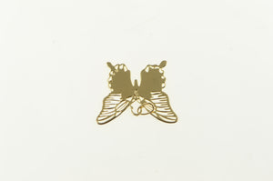 14K Butterfly Filigree Vintage Change Symbol Charm/Pendant Yellow Gold