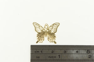 14K Butterfly Filigree Vintage Change Symbol Charm/Pendant Yellow Gold