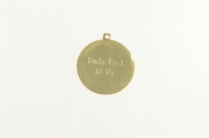 14K Vintage Crown Royalty King Queen Symbol Charm/Pendant Yellow Gold