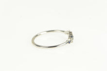 Load image into Gallery viewer, 14K Sapphire Diamond Cluster Constellation Ring White Gold