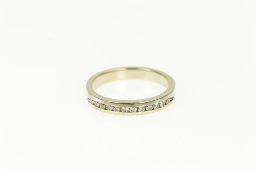 14K 0.20 Ctw Diamond Channel Wedding Band Ring White Gold
