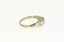 Load image into Gallery viewer, 14K Art Deco Diamond Filigree Promise Ring White Gold