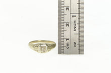 Load image into Gallery viewer, 14K Art Deco Diamond Filigree Promise Ring White Gold