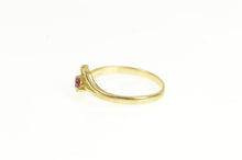 Load image into Gallery viewer, 14K Pear Ruby Diamond Accent Wavy Band Ring Yellow Gold