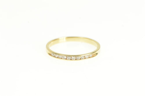 14K 0.20 Ctw Diamond Classic Wedding Band Ring Yellow Gold