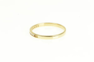 14K 0.20 Ctw Diamond Classic Wedding Band Ring Yellow Gold