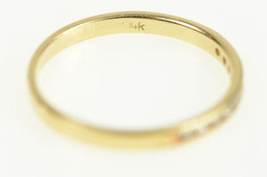 14K 0.20 Ctw Diamond Classic Wedding Band Ring Yellow Gold