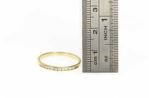 14K 0.20 Ctw Diamond Classic Wedding Band Ring Yellow Gold