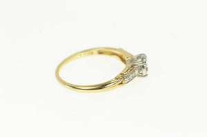 14K 1940's Diamond Vintage Engagement Setting Ring Yellow Gold