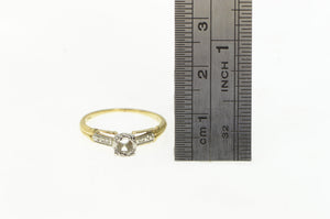 14K 1940's Diamond Vintage Engagement Setting Ring Yellow Gold