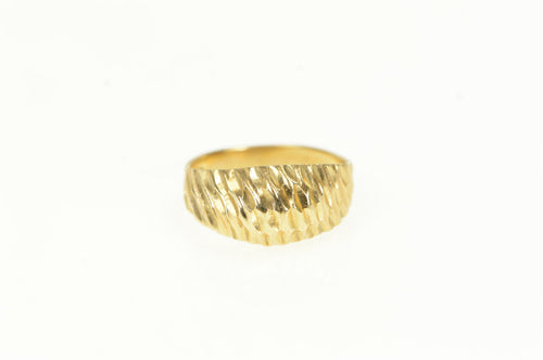 14K Diamond Cut Domed Vintage Child's Baby Ring Yellow Gold