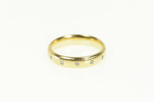 Load image into Gallery viewer, 14K 4.2mm Flush Diamond Inset Wedding Band Ring Yellow Gold
