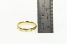 Load image into Gallery viewer, 14K 4.2mm Flush Diamond Inset Wedding Band Ring Yellow Gold