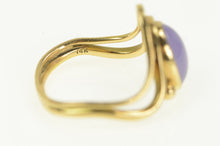 Load image into Gallery viewer, 14K Purple Lace Agate Cabochon Wavy Curvy Ring Yellow Gold