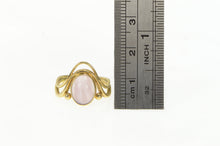 Load image into Gallery viewer, 14K Purple Lace Agate Cabochon Wavy Curvy Ring Yellow Gold