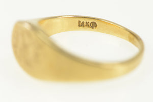 14K LRF Monogram Engraved Child's Baby Ring Yellow Gold