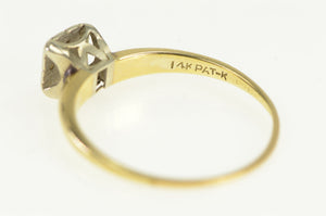 14K 1940's Diamond Vintage Classic Engagement Ring White Gold