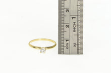 Load image into Gallery viewer, 14K Round Solitaire Vintage CZ Travel Engagement Ring Yellow Gold