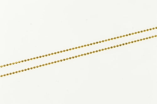 14K 1.0mm Ball Round Link Vintage Fancy Chain Necklace 18