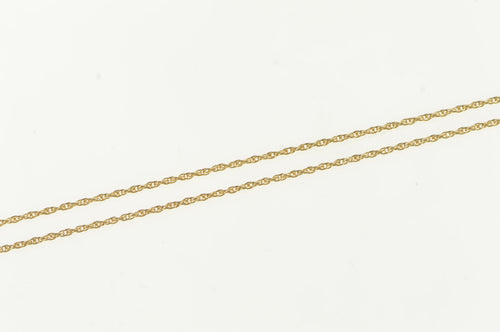 14K 1.0mm Classic Simple Rolling Link Twist Chain Necklace 16