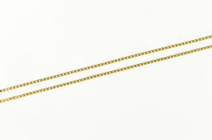 14K 1.0mm Vintage Square Link Classic Box Chain Necklace 16" Yellow Gold