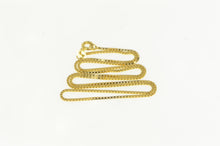 Load image into Gallery viewer, 14K 1.0mm Vintage Square Link Classic Box Chain Necklace 16&quot; Yellow Gold