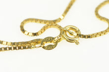 Load image into Gallery viewer, 14K 1.0mm Vintage Square Link Classic Box Chain Necklace 16&quot; Yellow Gold