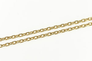 14K 3.3mm Thick Cable Oval Paperclip Chain Necklace 20" Yellow Gold