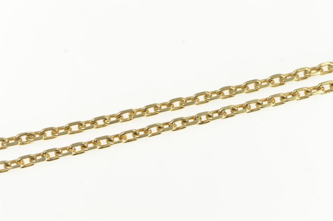 14K 3.3mm Thick Cable Oval Paperclip Chain Necklace 20