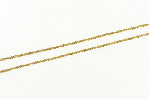 14K 1.4mm Textured Pinwheel Popcorn Link Chain Necklace 19.75