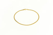 Load image into Gallery viewer, 14K I Love You Herringbone Chain Romantic Bracelet 6.75&quot; Yellow Gold