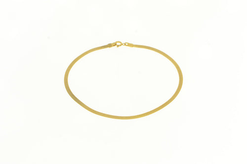 14K I Love You Herringbone Chain Romantic Bracelet 6.75