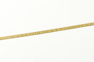 14K I Love You Herringbone Chain Romantic Bracelet 6.75" Yellow Gold