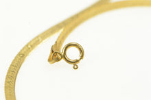 Load image into Gallery viewer, 14K I Love You Herringbone Chain Romantic Bracelet 6.75&quot; Yellow Gold