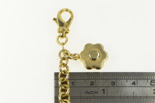 Load image into Gallery viewer, 14K Puffy Flower Daisy Cable Chain Link Vintage Bracelet 7&quot; Yellow Gold