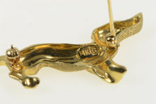 Load image into Gallery viewer, 14K Diamond Vintage Dachshund Dog Breed Puppy Pin/Brooch Yellow Gold