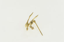 Load image into Gallery viewer, 14K Diamond Eyed Canadian Geese Flying Pin/Brooch Yellow Gold