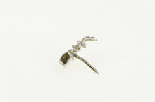 Load image into Gallery viewer, 14K Black Star Sapphire Spider Black Widow Lapel Pin/Brooch White Gold