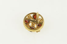 Load image into Gallery viewer, 14K Victorian Garnet Diamond Round Cluster Lapel Pin/Brooch Yellow Gold