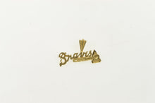 Load image into Gallery viewer, 14K Atlanta Braves Baseball Team Word Cut Out Charm/Pendant Yellow Gold